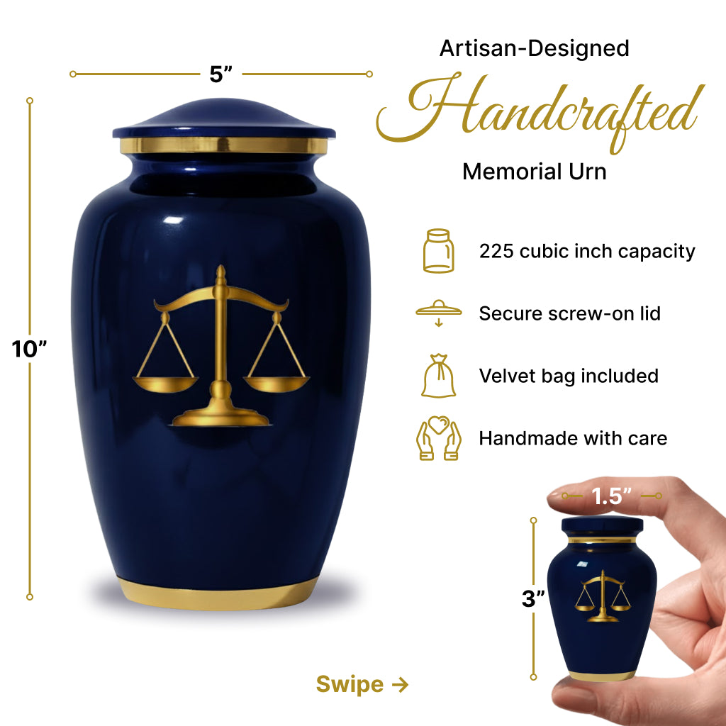 Scales of Justice Memorial Urn