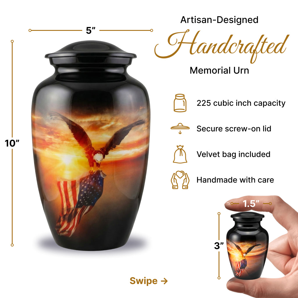 American Flag Tribute Urn