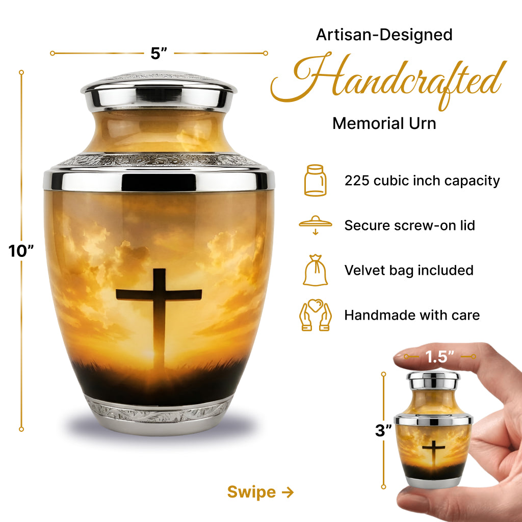 Cross Image Cremation Urn