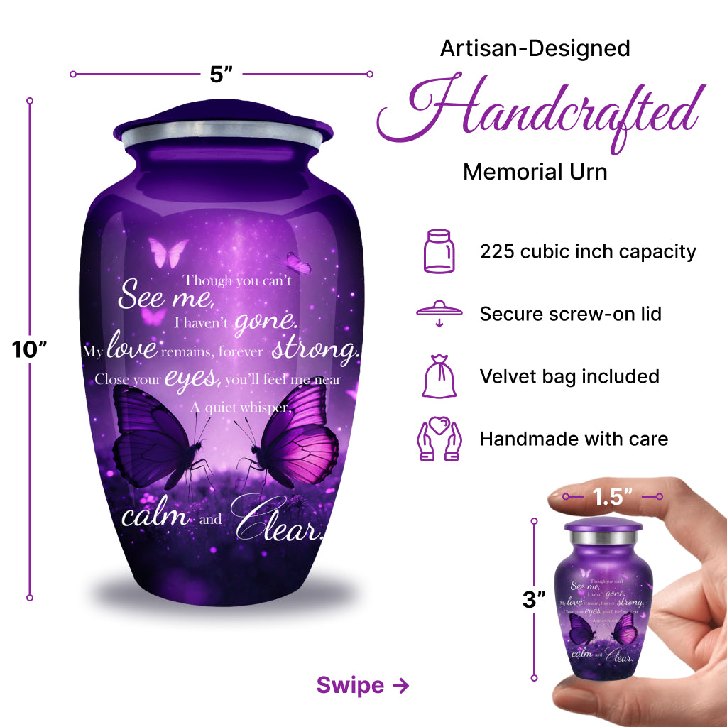 Butterfly Engraved Cremation Urn
