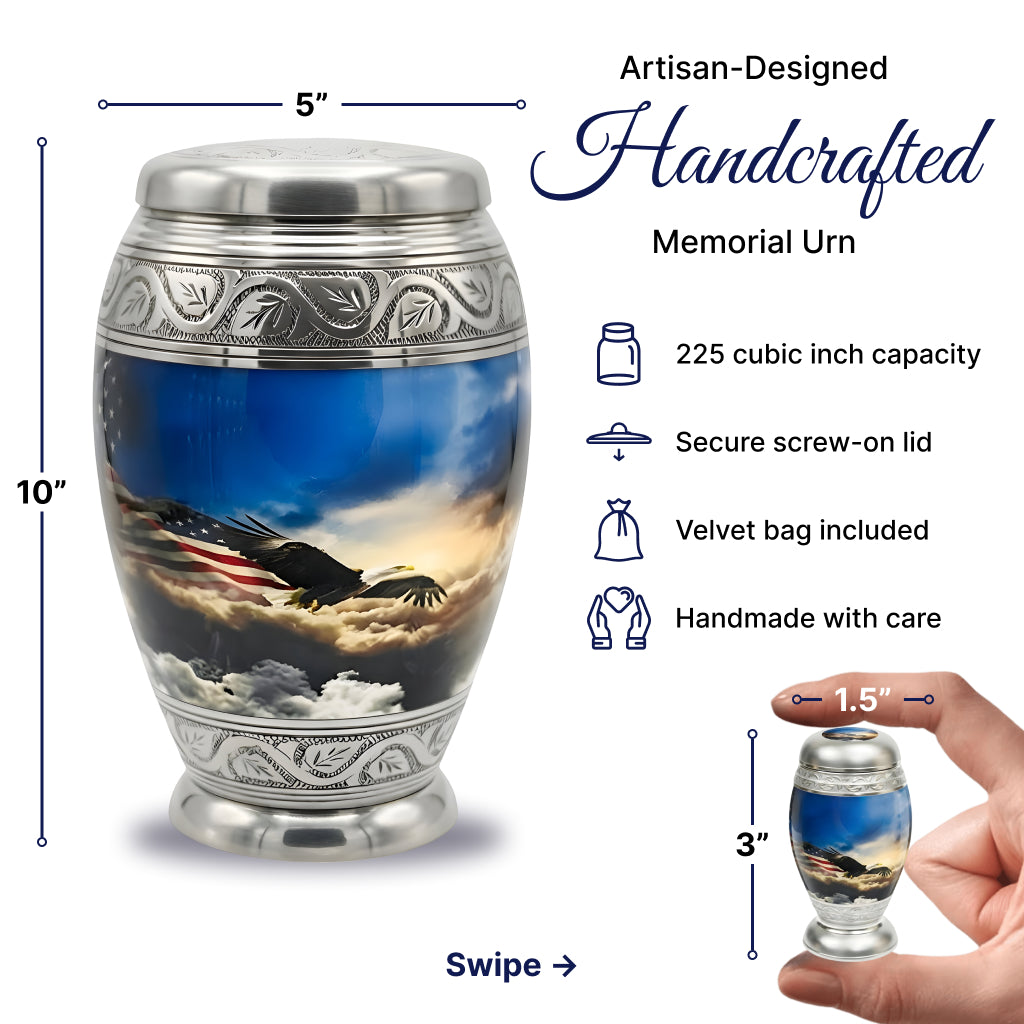 Eagle American Flag Premium Urn