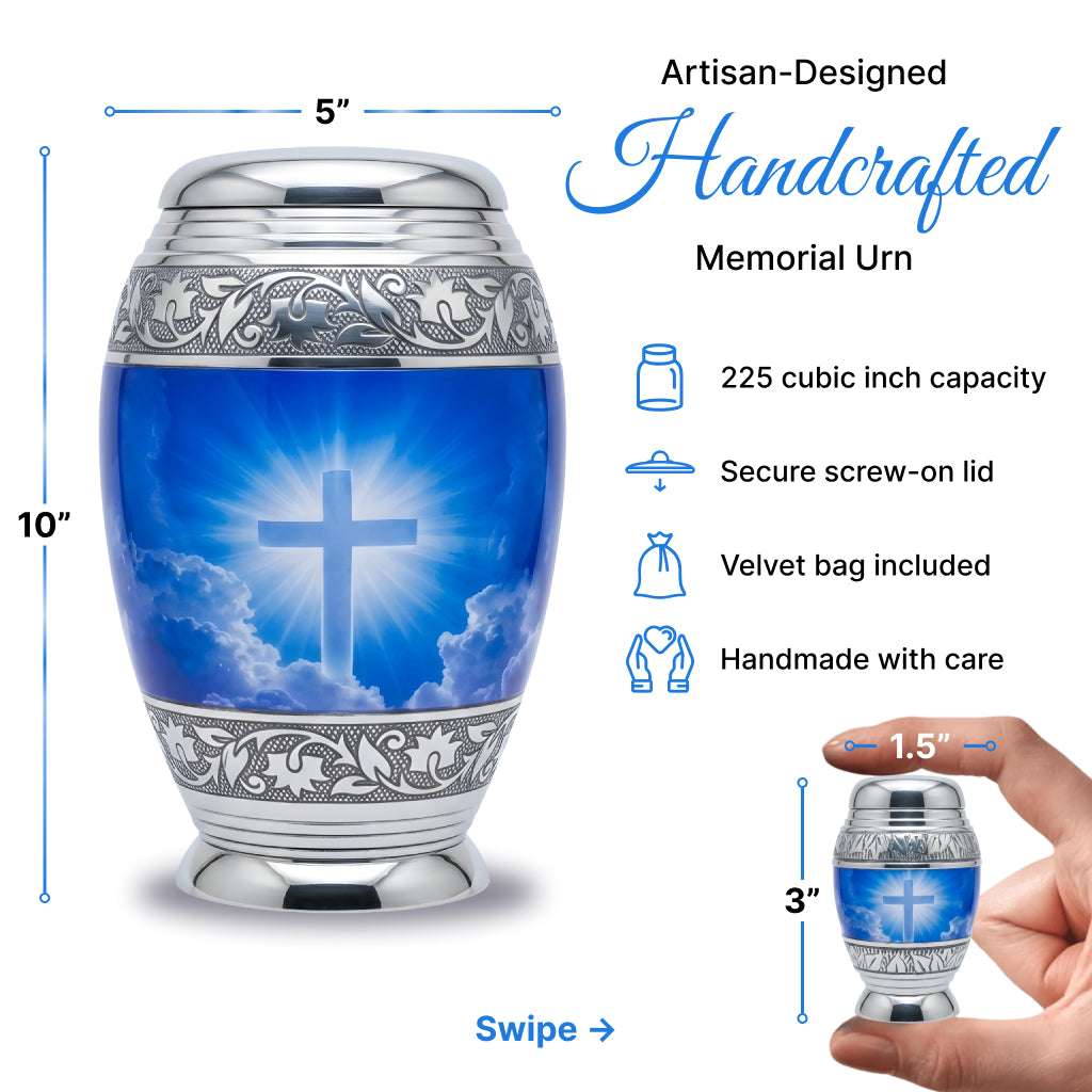 Cross Image Cremation Urn
