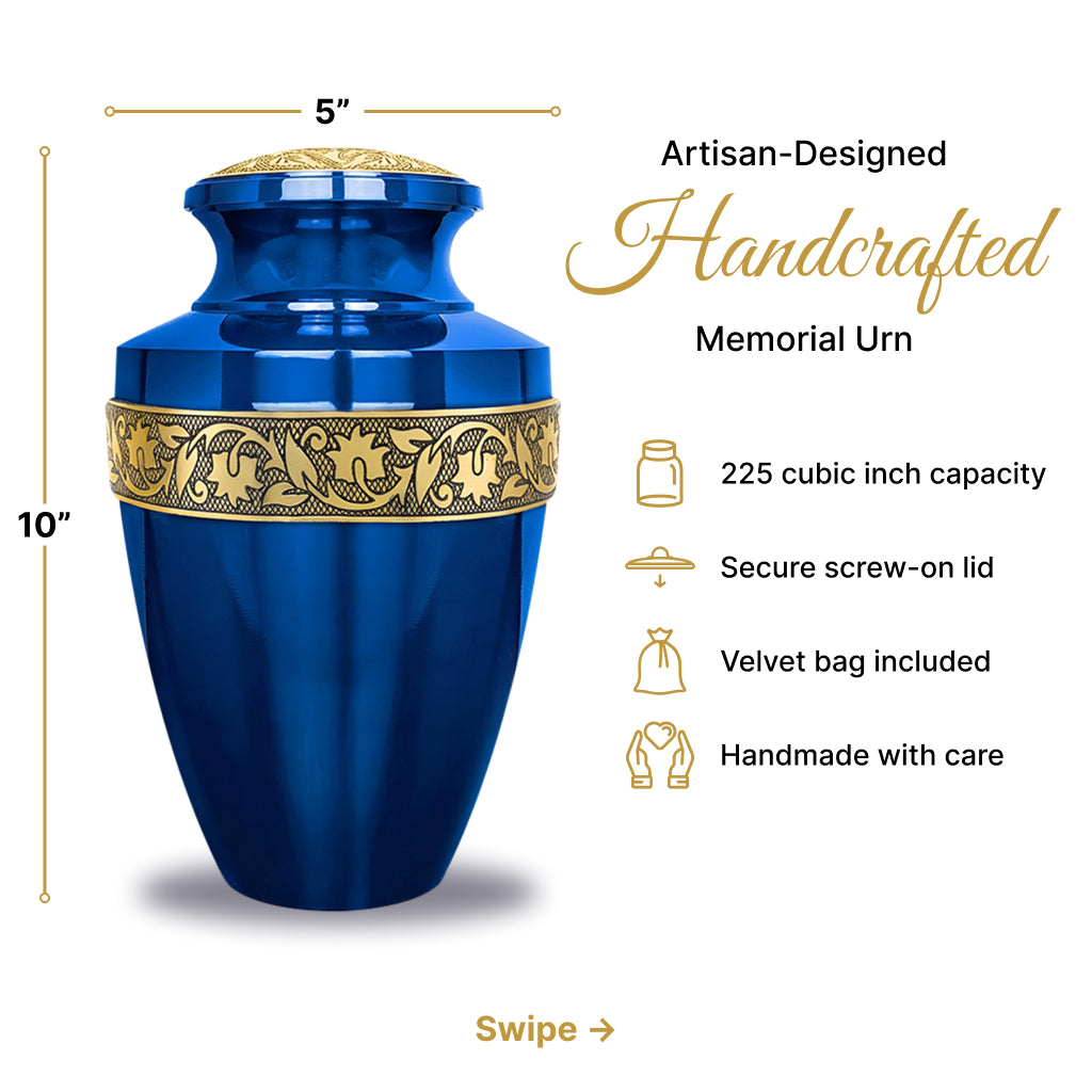 Engraved Grecian Cremation Urn