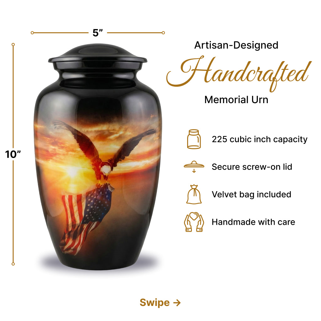 American Flag Tribute Urn