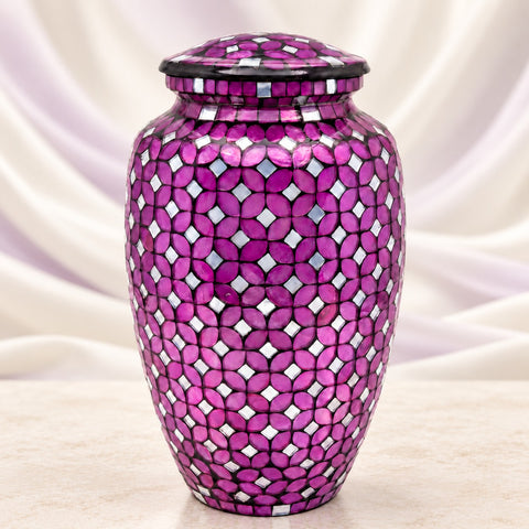 Elegant Mosaic Cremation Urn