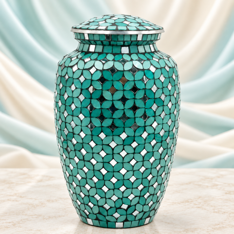 Elegant Mosaic Cremation Urn