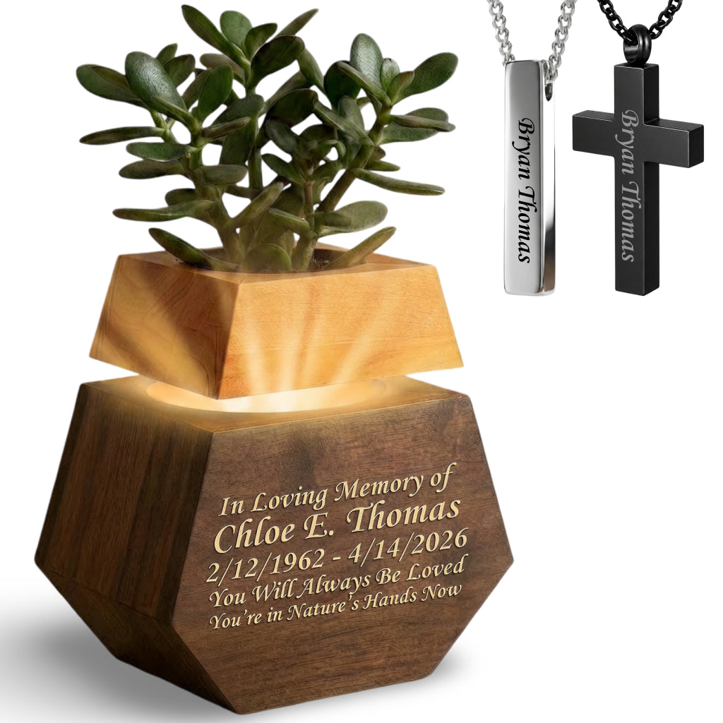 Wooden Plant Cremation Urn