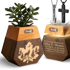 Large Urn & 2 Memorial Necklaces
