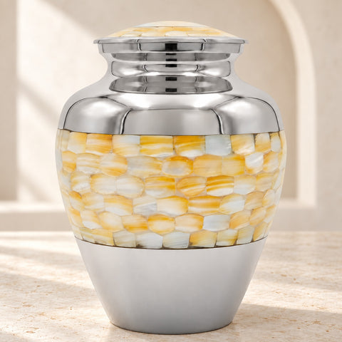 Mother of Pearl Silver Elegance Urn