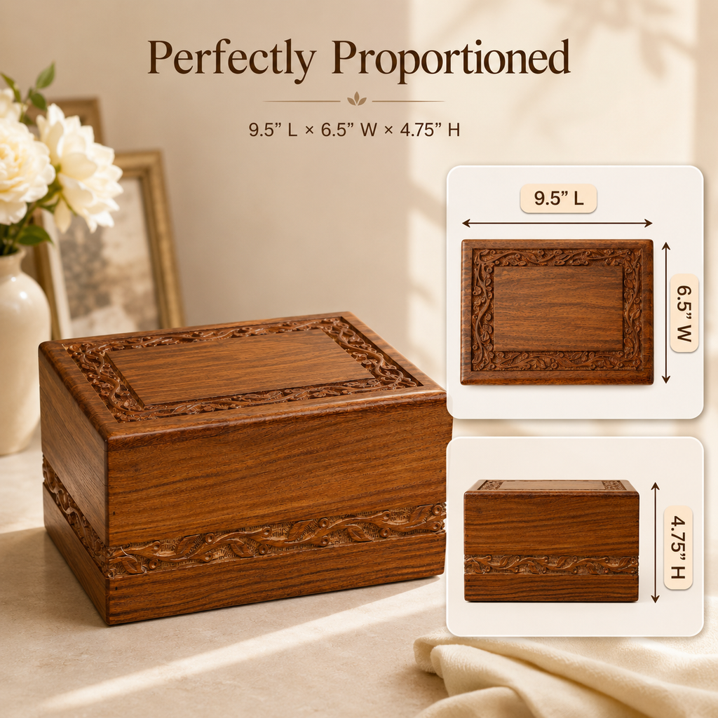 Heritage Wooden Cremation Urn