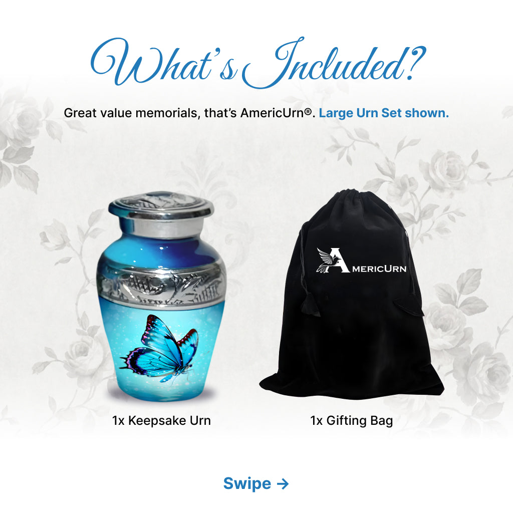 Butterfly Engraved Cremation Urn