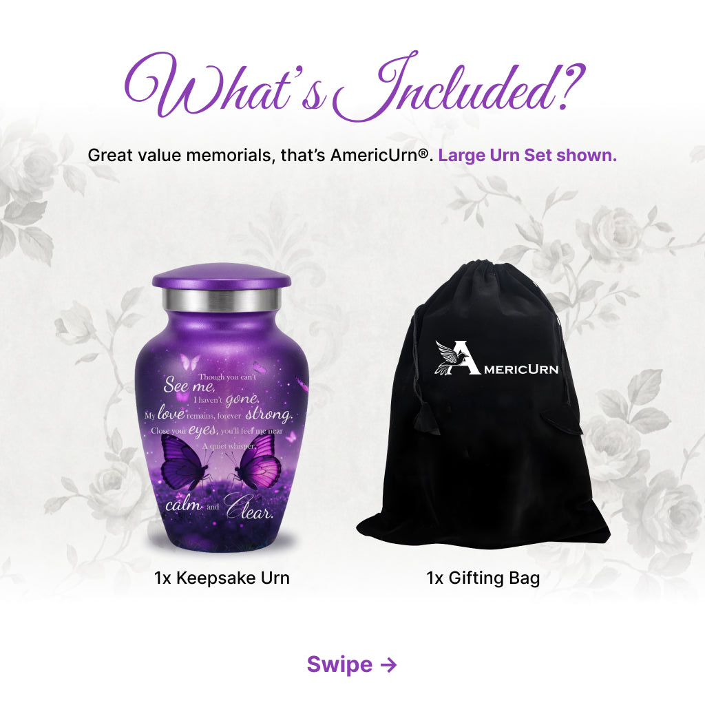 Butterfly Engraved Cremation Urn