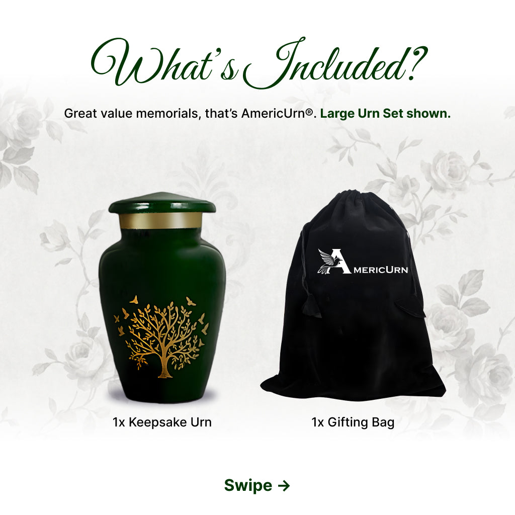 Ornate Tree of Life Motif Urn