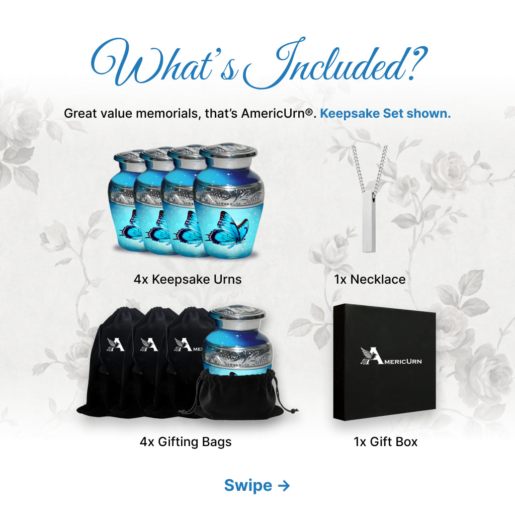 Butterfly Engraved Cremation Urn