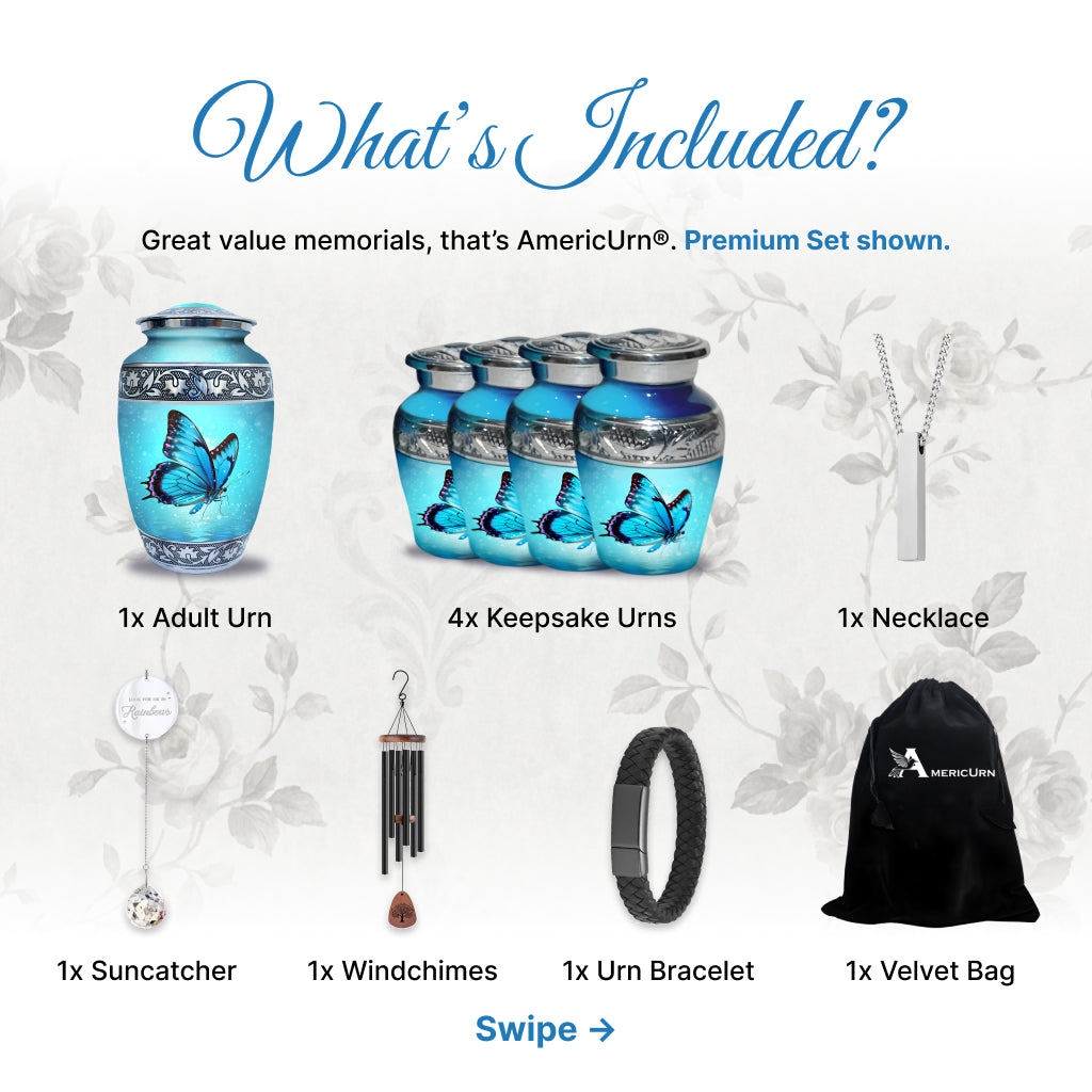 Butterfly Engraved Cremation Urn