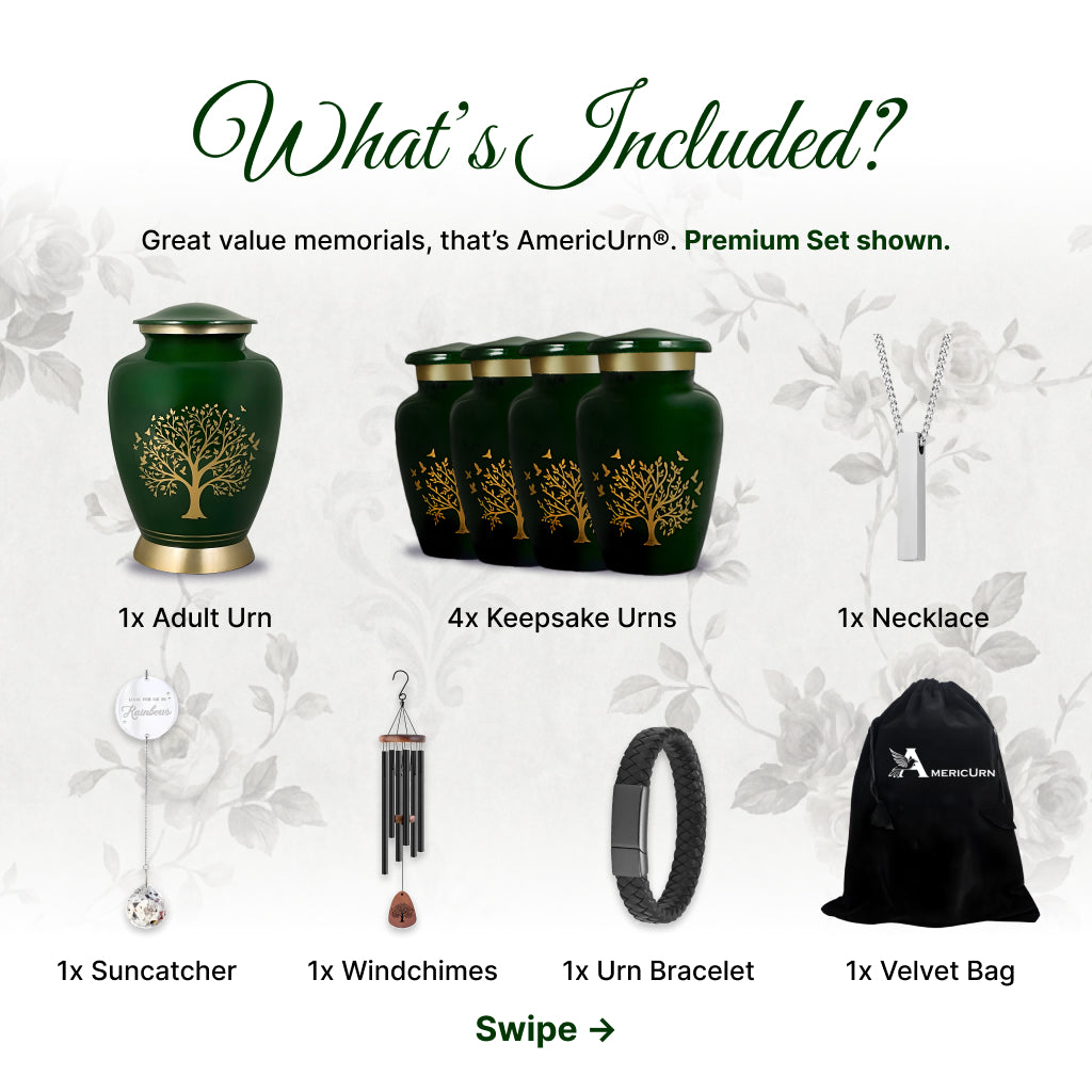 Ornate Tree of Life Motif Urn