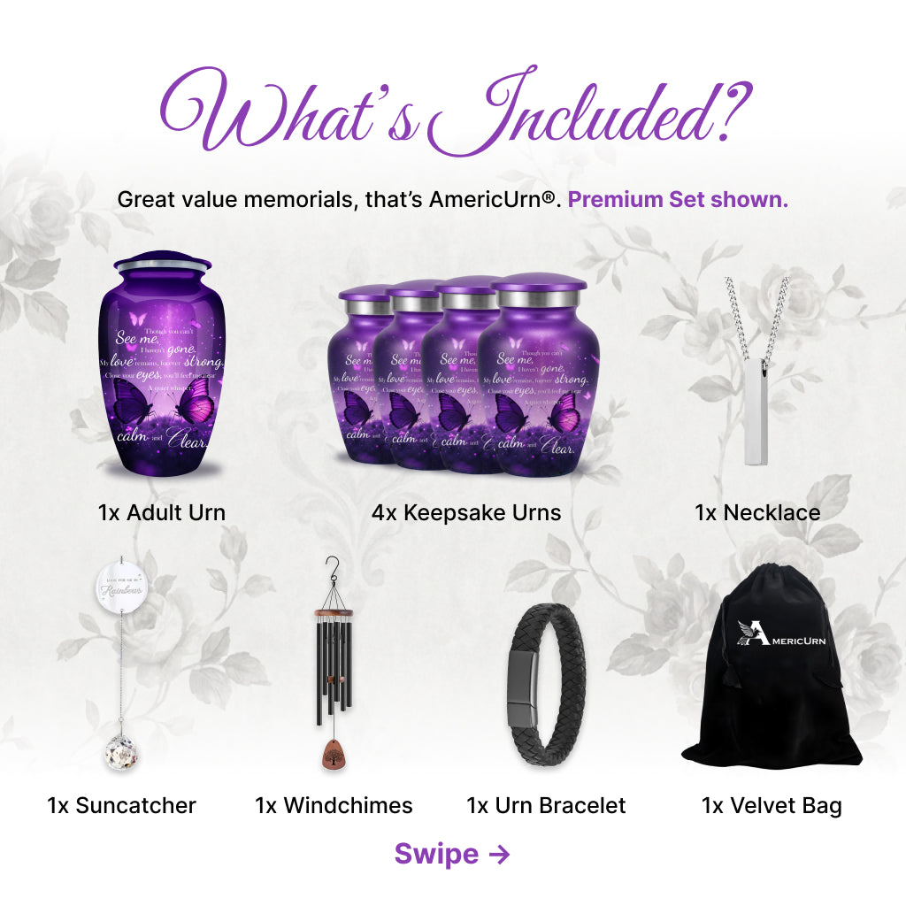 Butterfly Engraved Cremation Urn