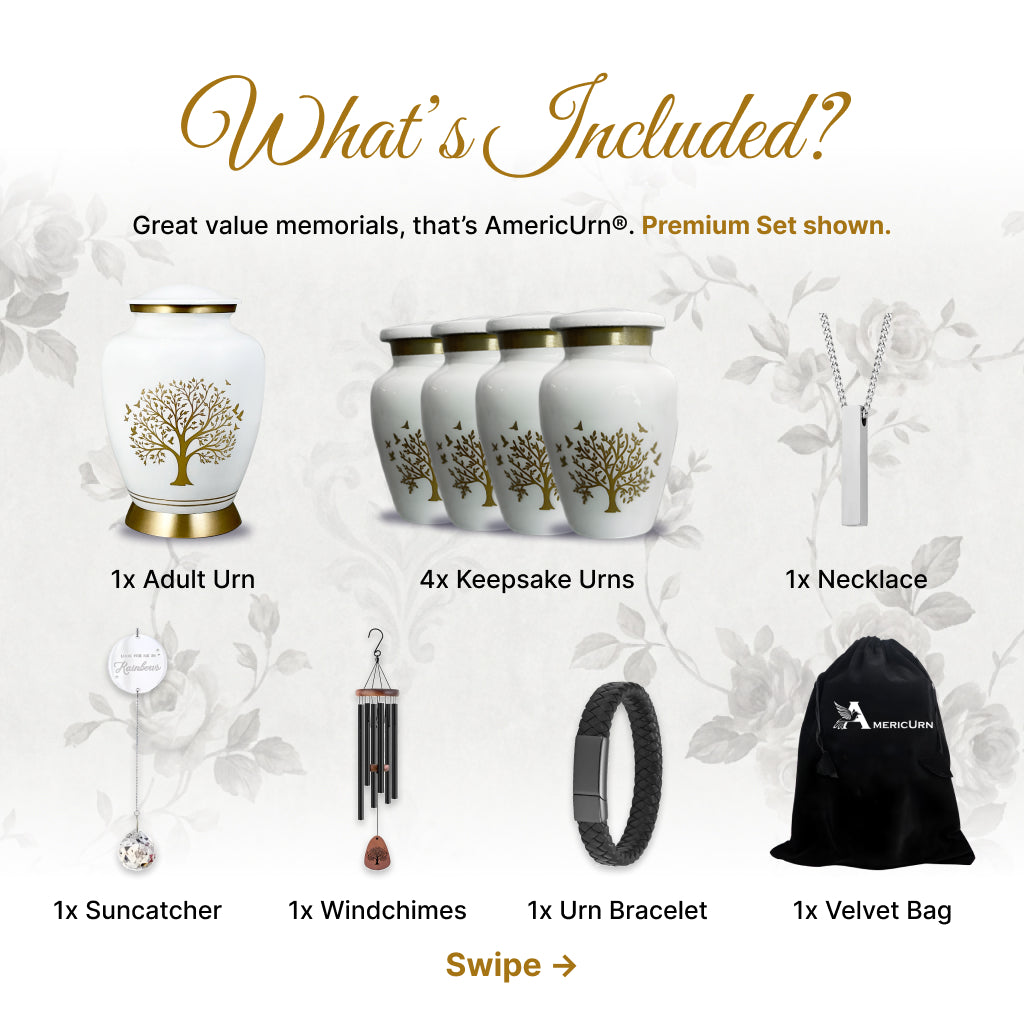 Ornate Tree of Life Motif Urn