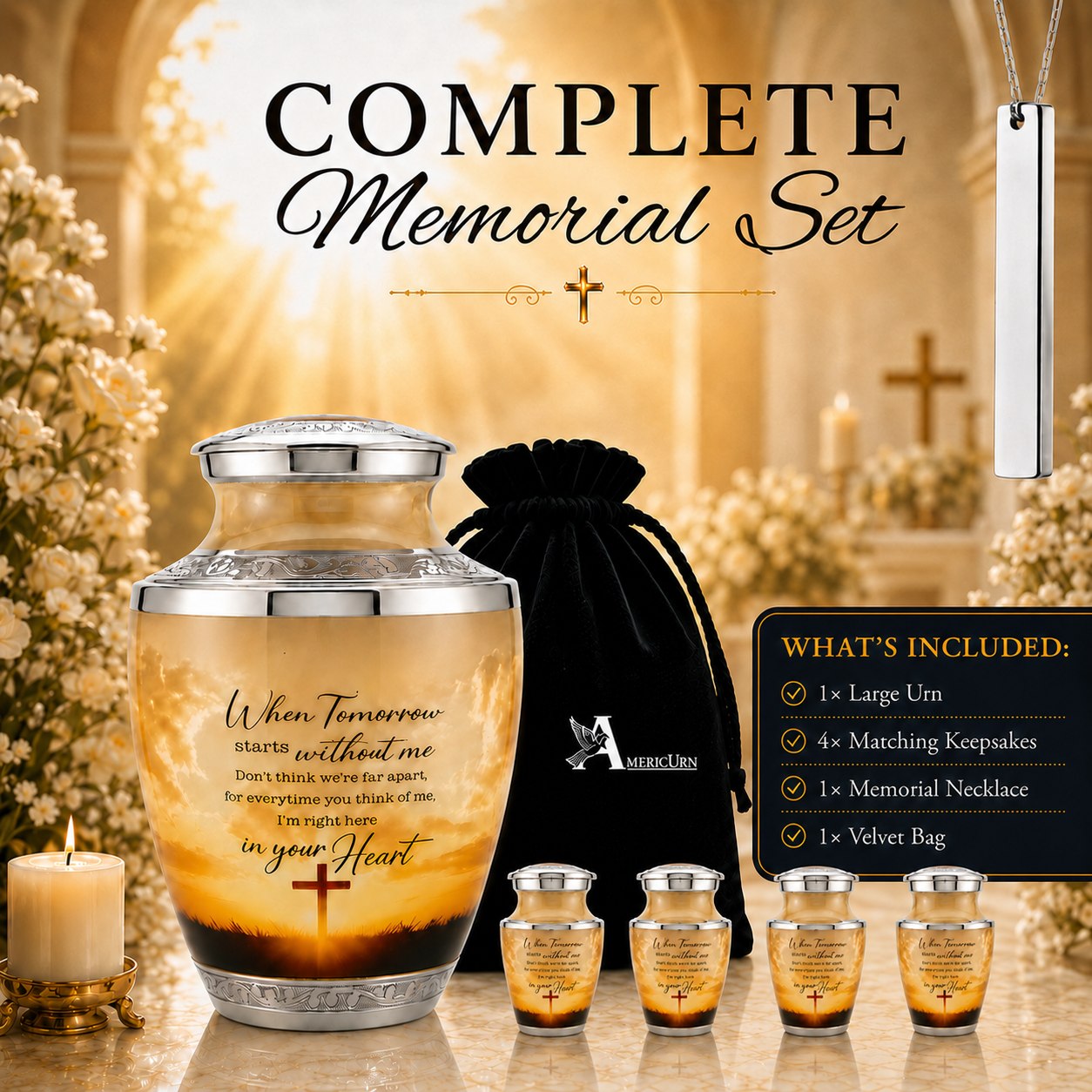 Cross Cremation Urn
