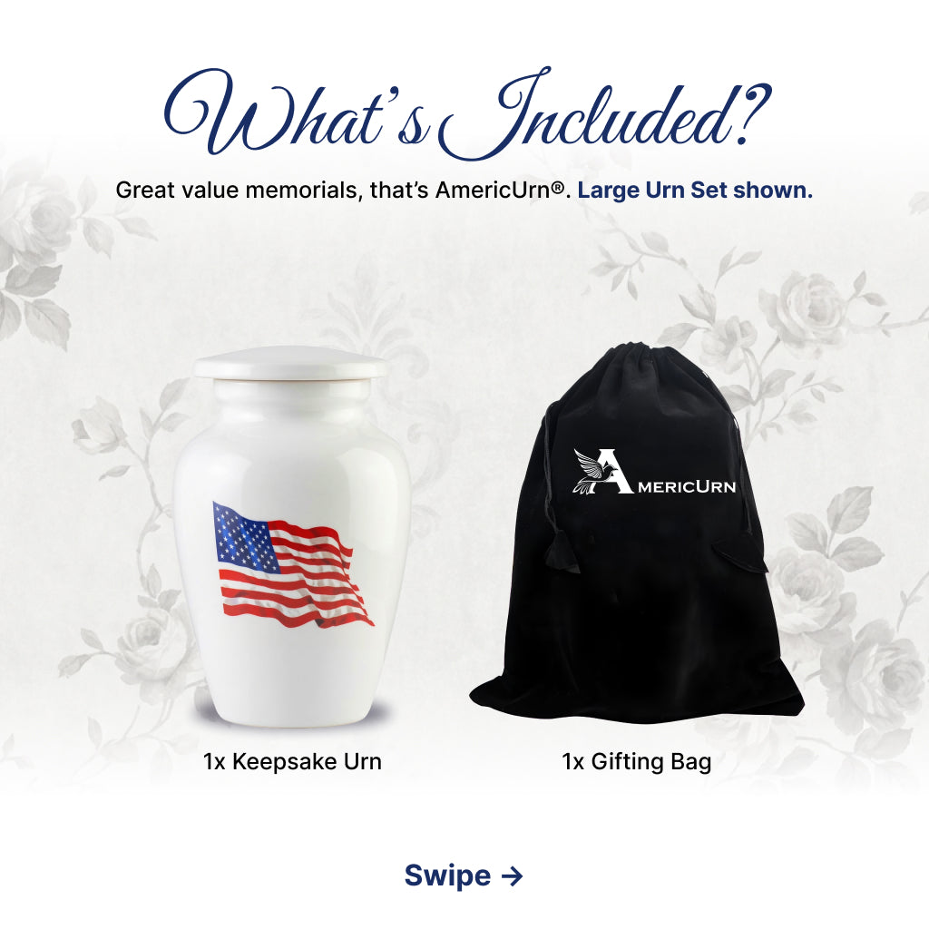 American Flag Tribute Urn