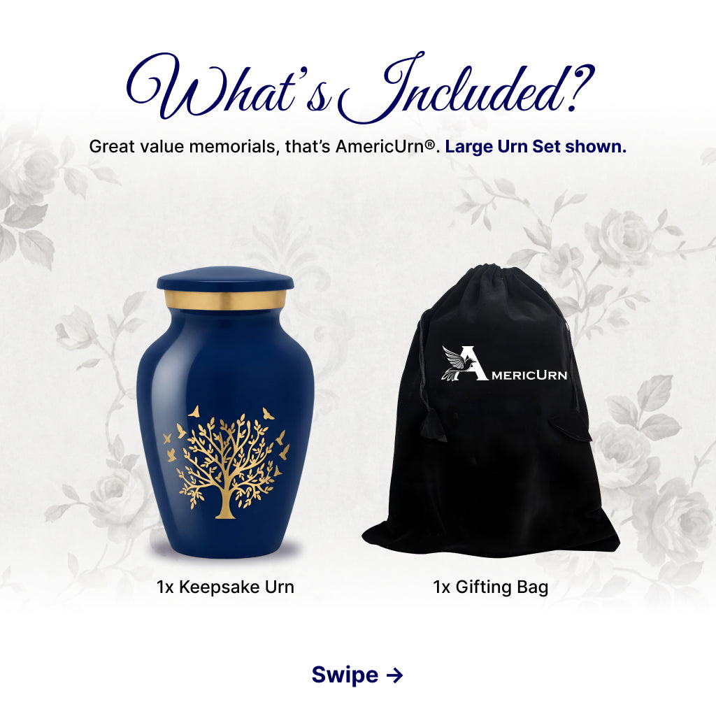 Ornate Tree of Life Motif Urn