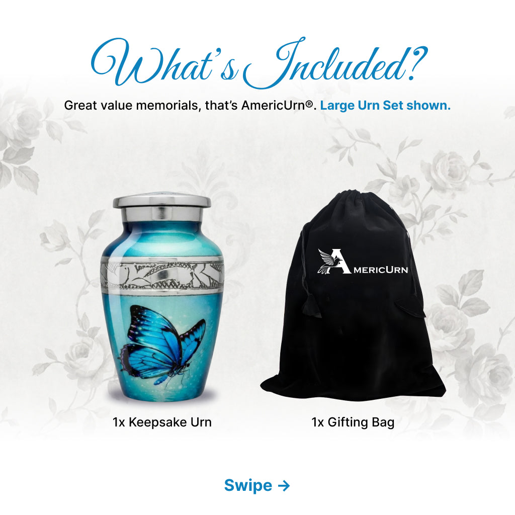 Butterfly Engraved Cremation Urn