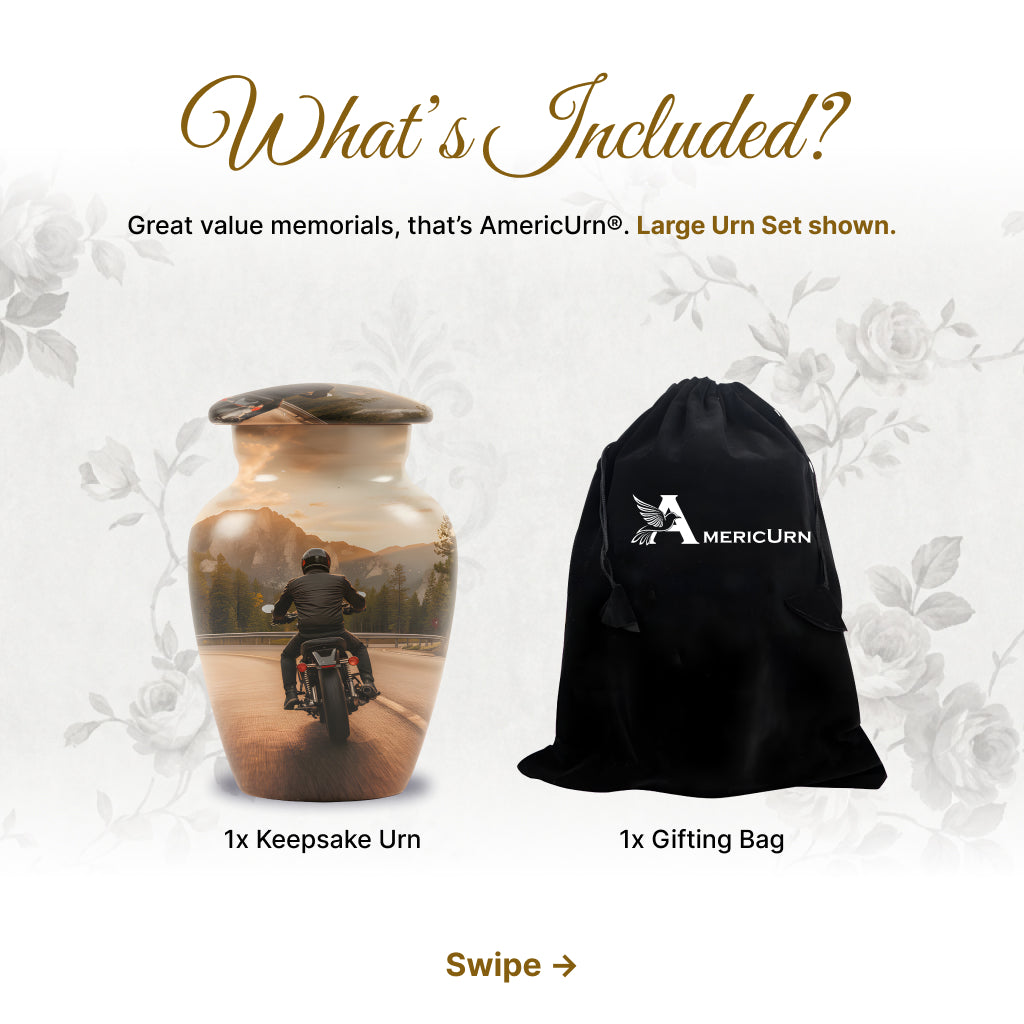 Motorcycle Image Urn