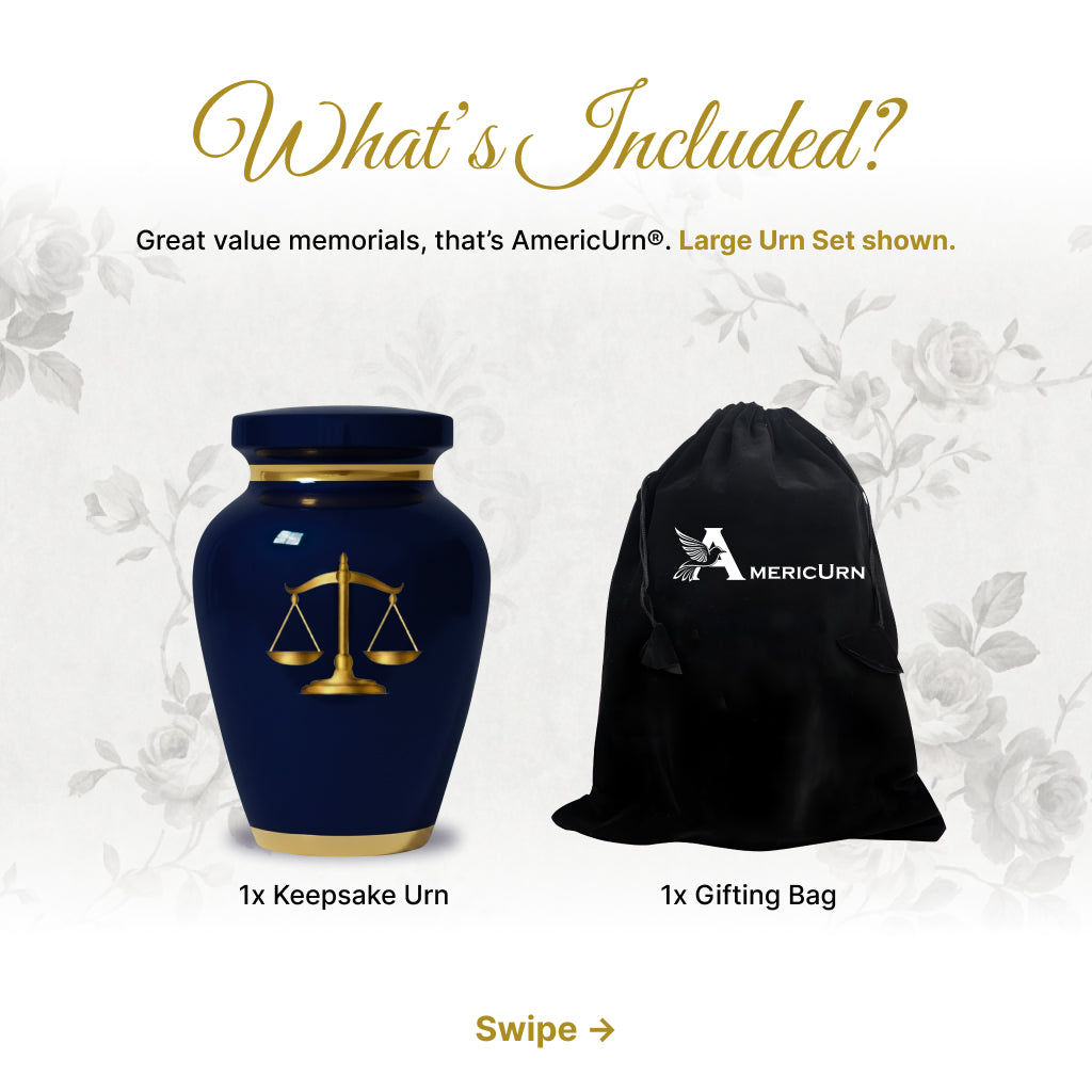 Scales of Justice Memorial Urn