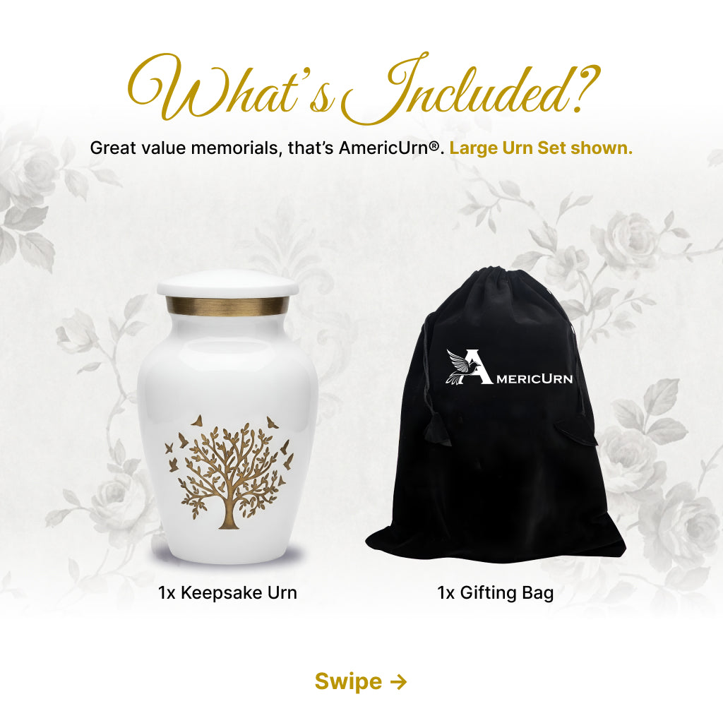 Ornate Tree of Life Motif Urn