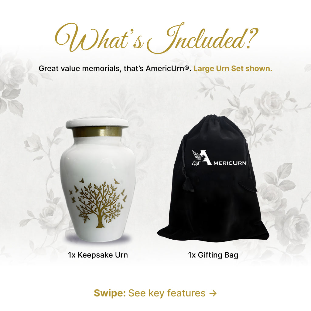 Ornate Tree of Life Motif Urn