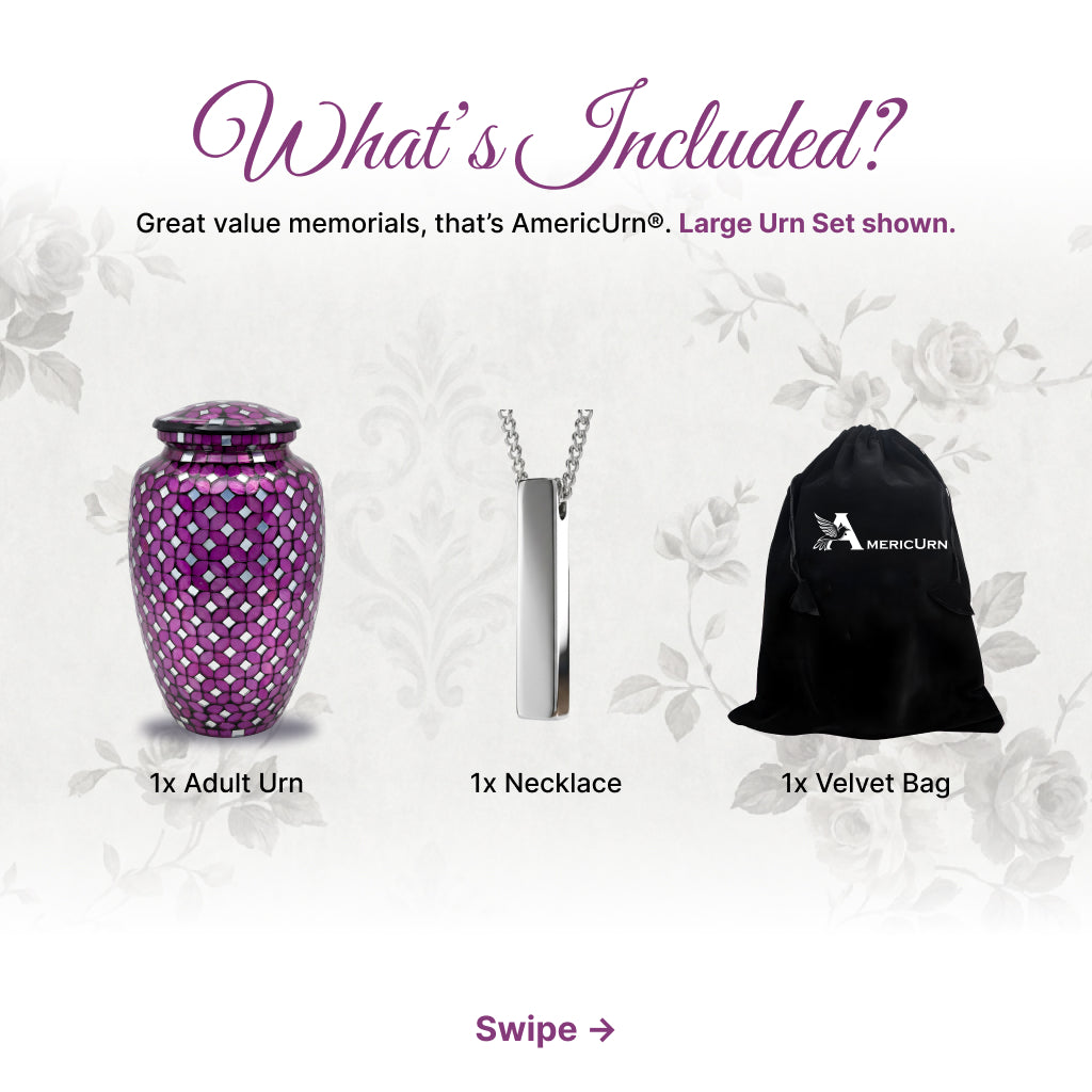 Elegant Mosaic Cremation Urn