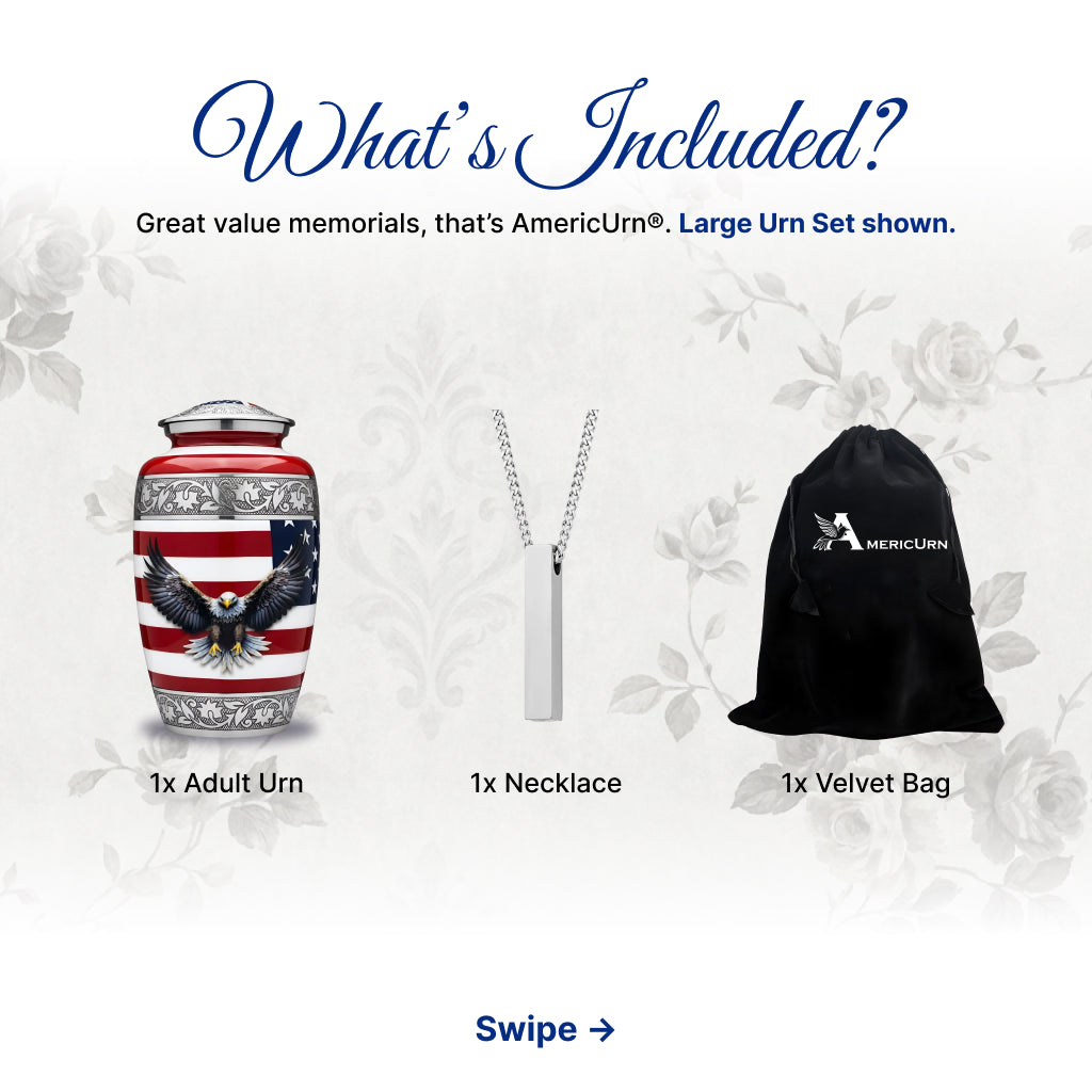 American Flag Eagle Cremation Urn