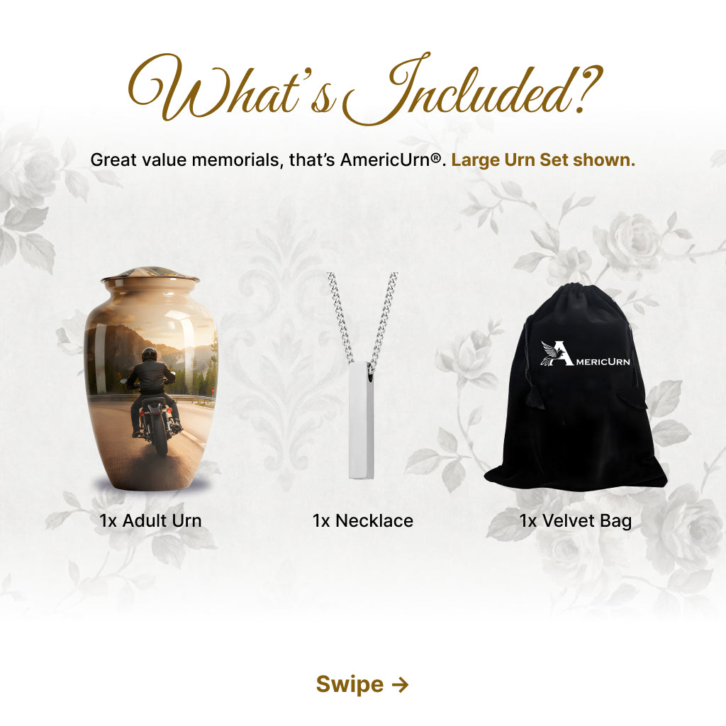 Motorcycle Image Urn