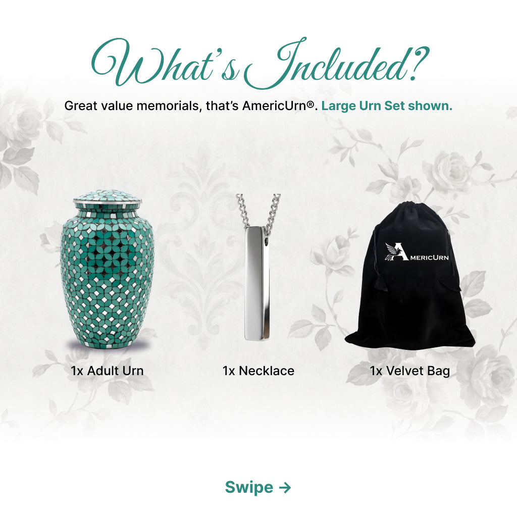 Elegant Mosaic Cremation Urn