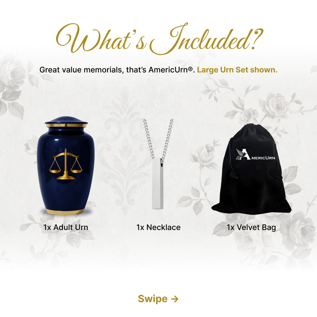 Scales of Justice Memorial Urn