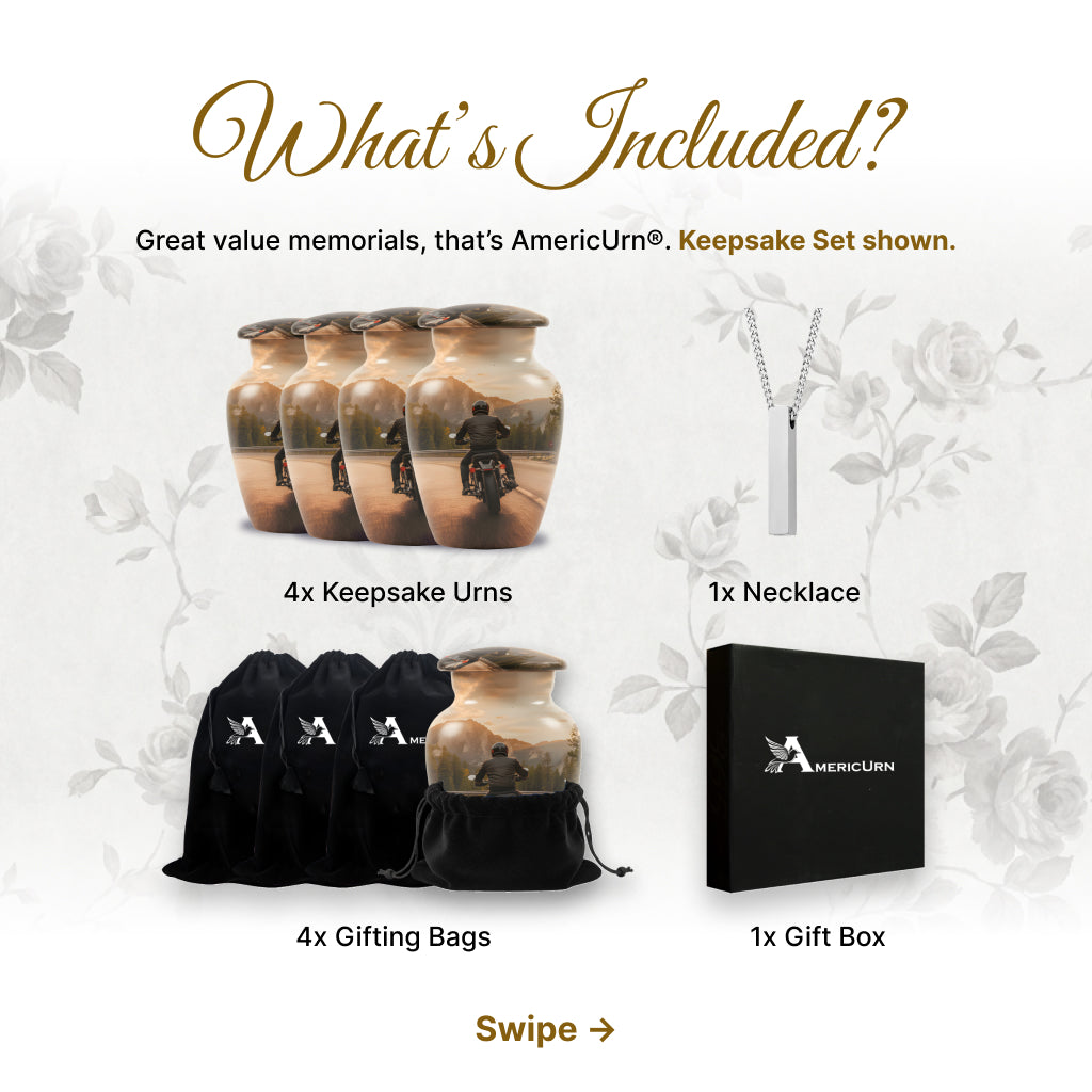 Motorcycle Image Urn