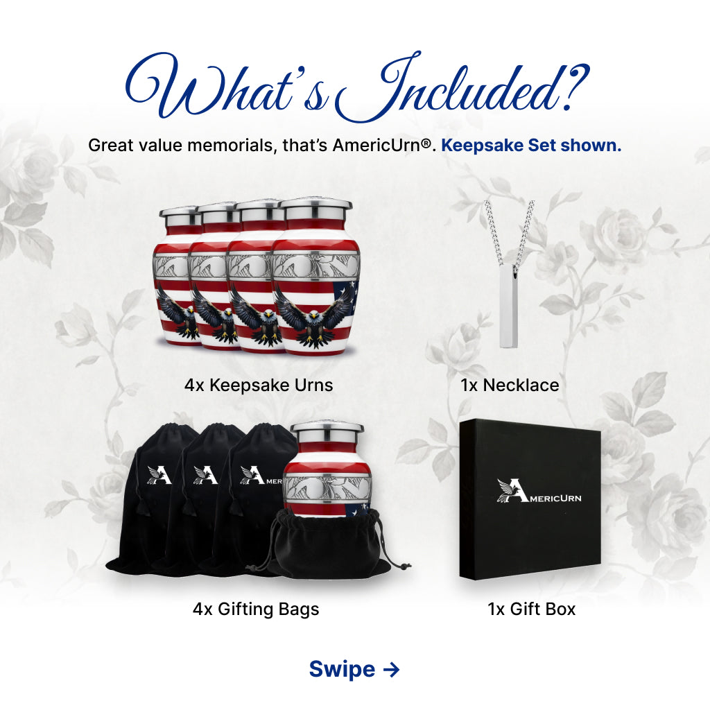 American Flag Eagle Cremation Urn
