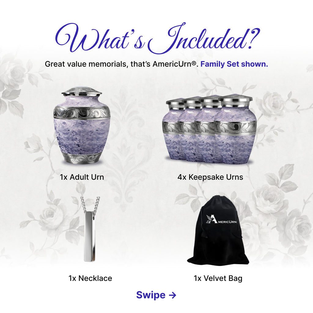 Pearl & Silver Hand-Engraved Urn