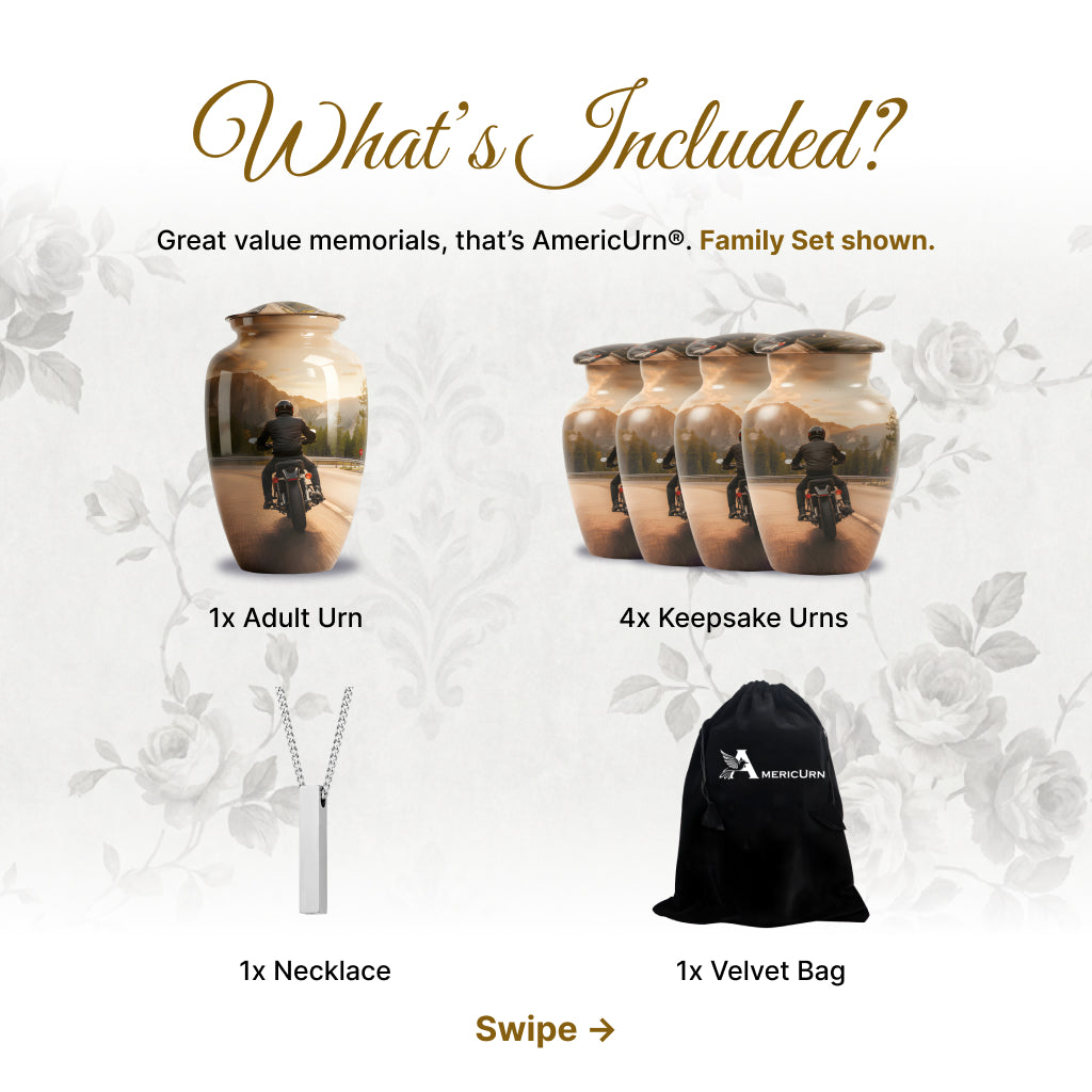 Motorcycle Image Urn