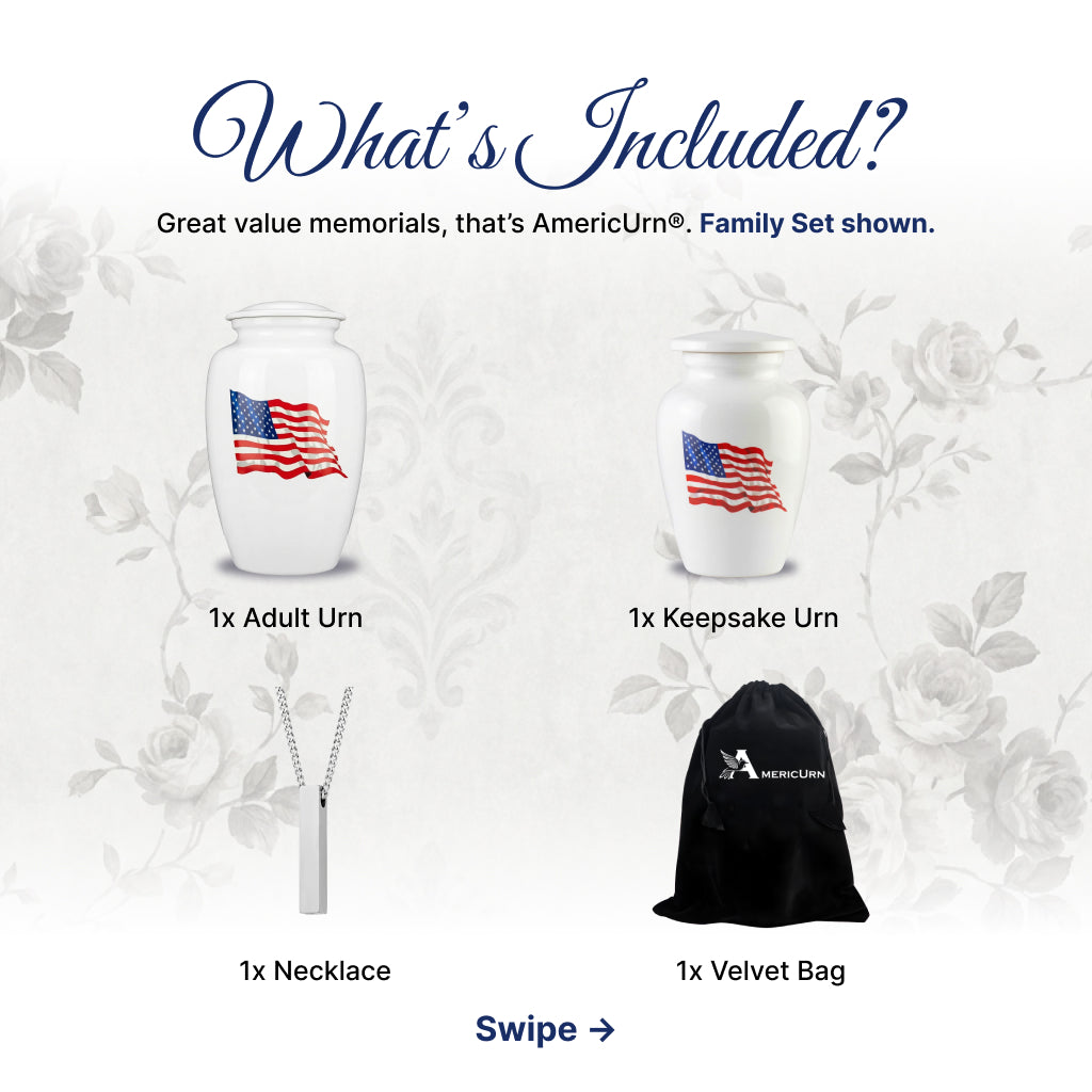 American Flag Tribute Urn