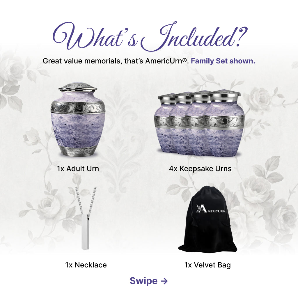 Pearl & Silver Hand-Engraved Urn