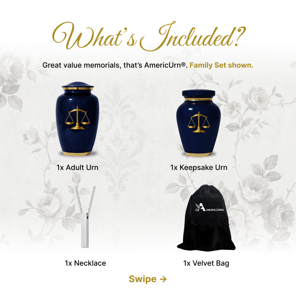 Scales of Justice Memorial Urn