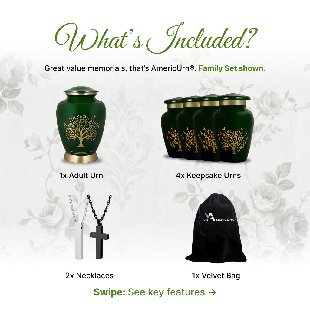 Ornate Tree of Life Motif Urn