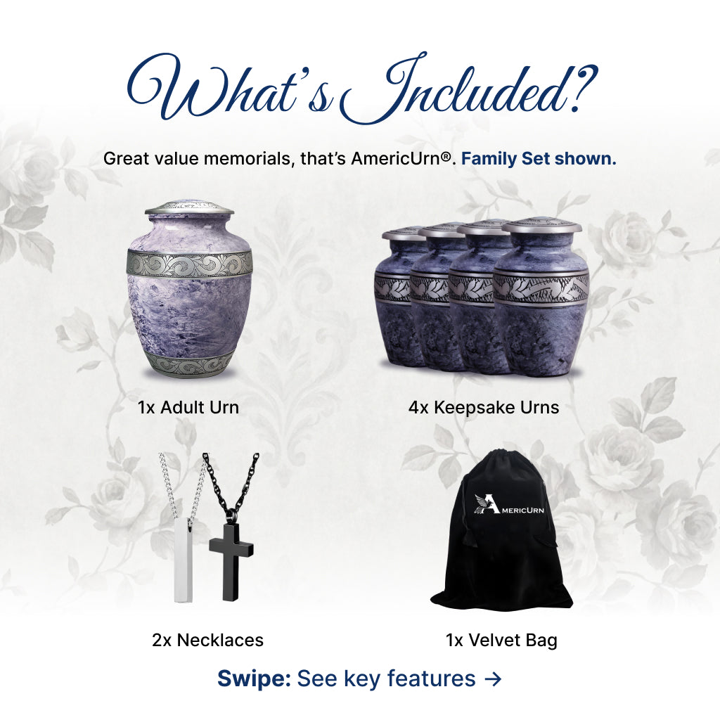 Pearl & Silver Hand-Engraved Urn