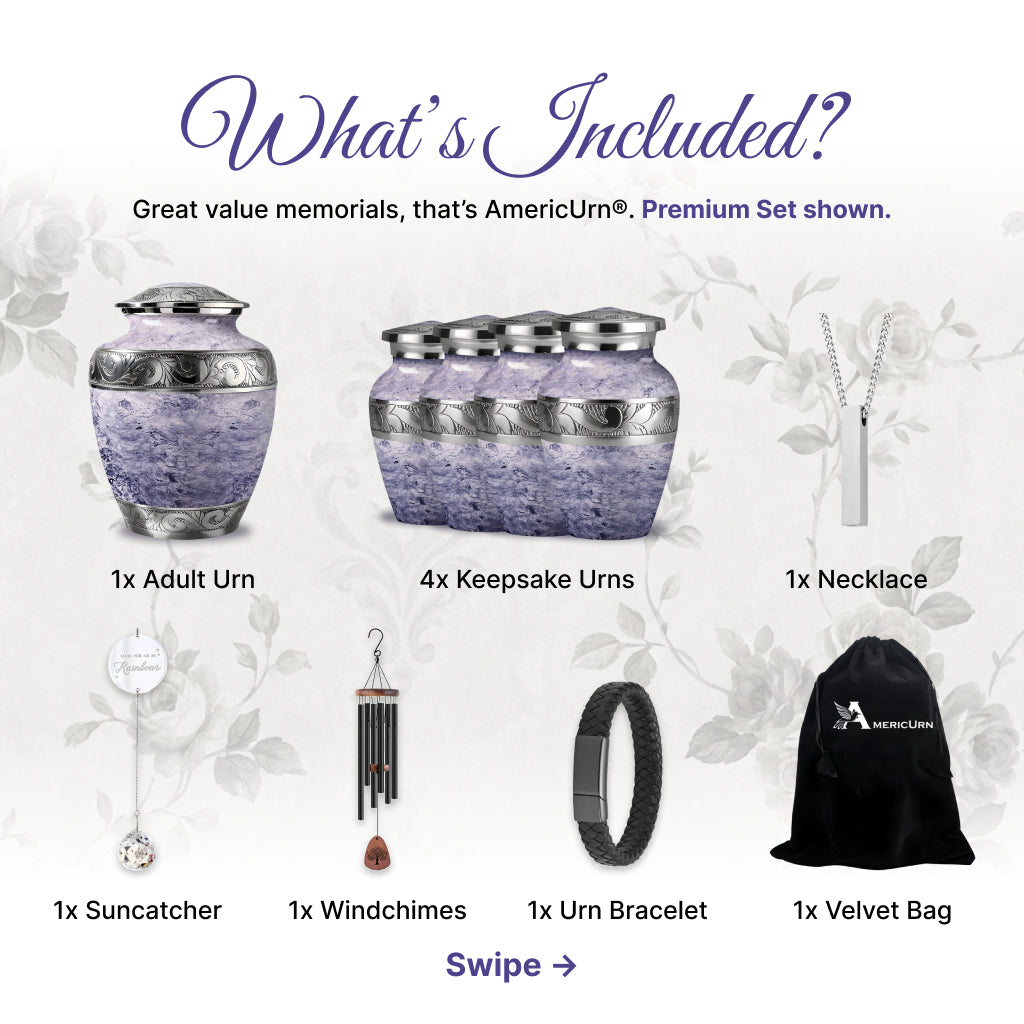 Pearl & Silver Hand-Engraved Urn