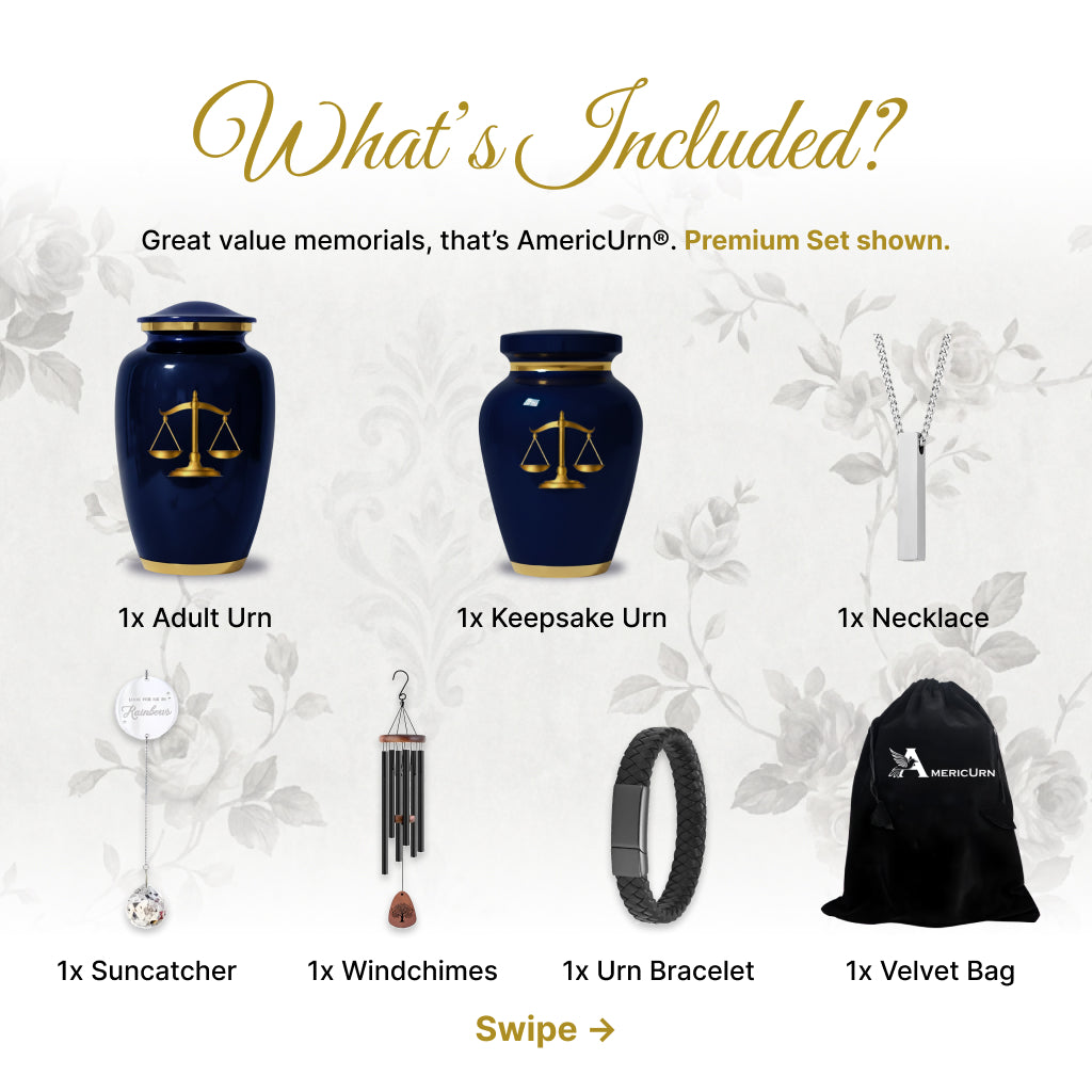 Scales of Justice Memorial Urn