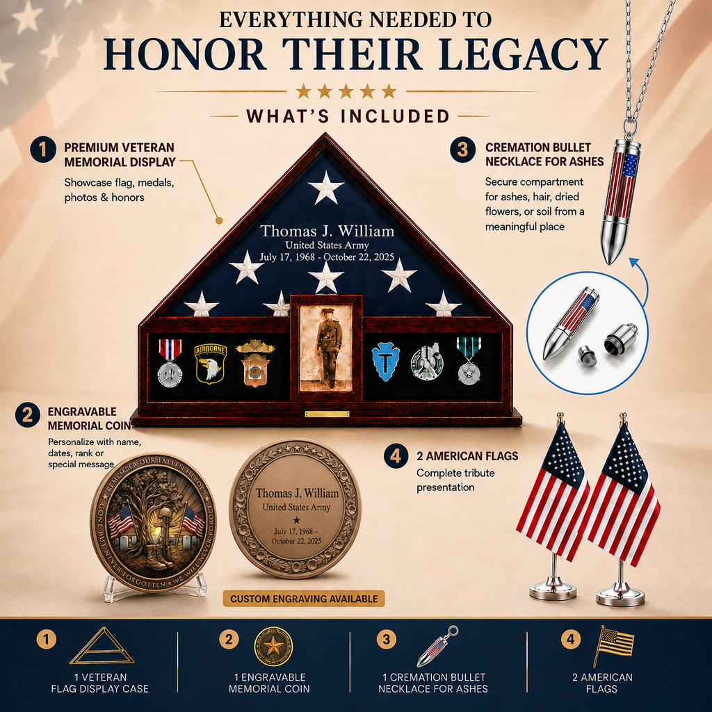 Memorial Flag Display Case