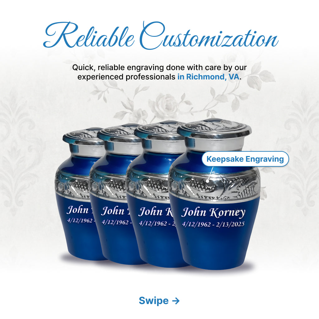 Butterfly Engraved Cremation Urn