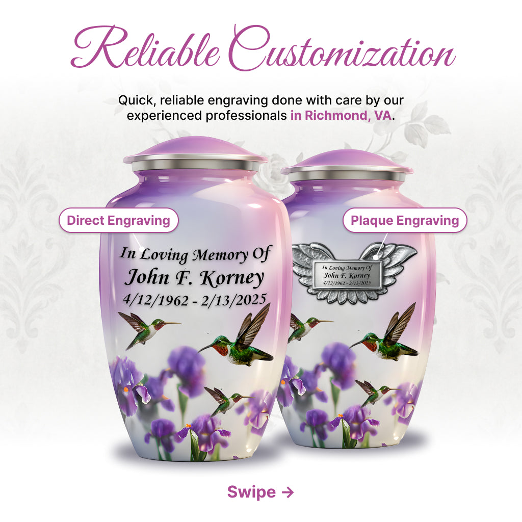 Hummingbird Image Cremation Urn