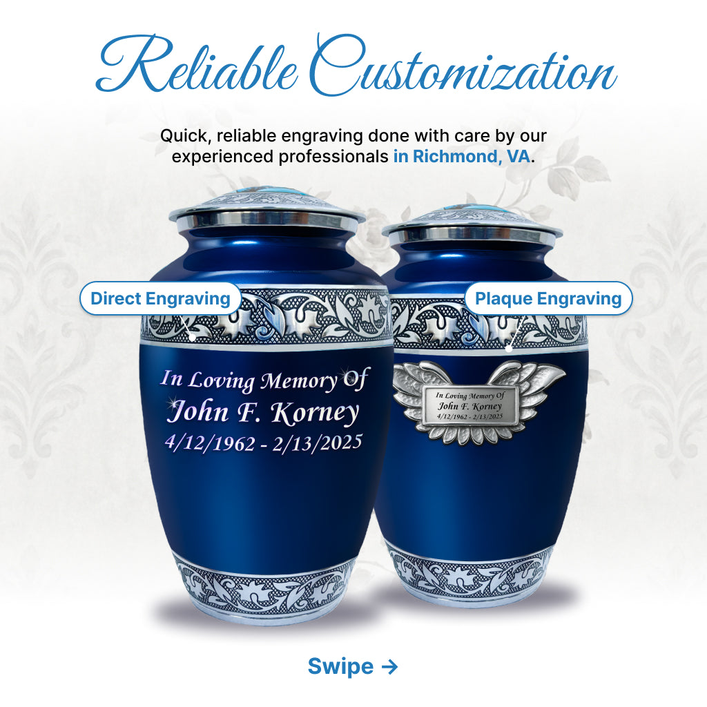 Butterfly Engraved Cremation Urn
